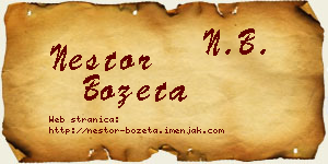 Nestor Bozeta vizit kartica